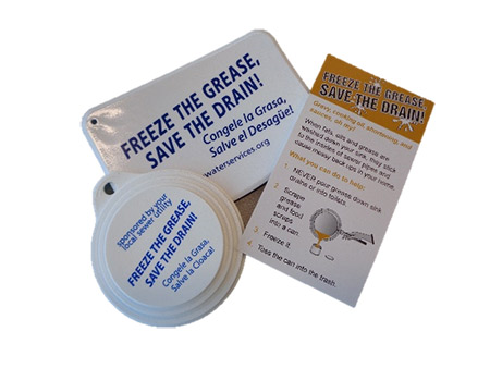 Grease kits include a scraper, a lid to cover a disposable can, and an instruction sheet.