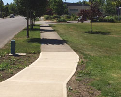 Photo of newly constructed sidewalk on Grant Street