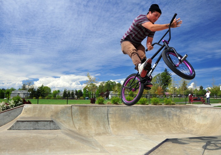 BMX biker at Reedville Skate Park