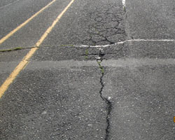 Photo of pavement cracking