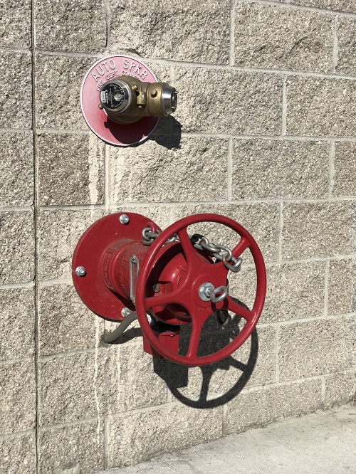 Wall Mounted Fire Department Connection and Post Indicator Valve