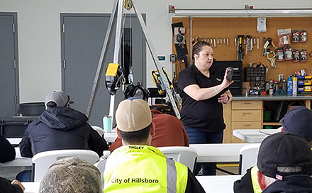 City of Hillsboro employees at a safety training