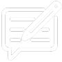 Feedback Bubble Icon with Pencil