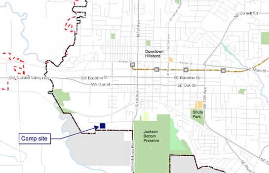 Wood Street Camp Site area map