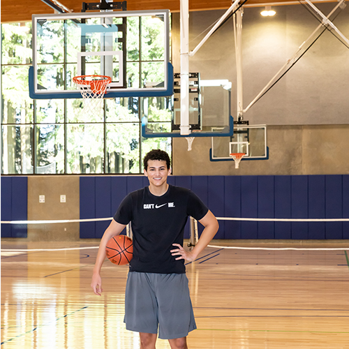 Basketball player at Hidden Creek Community Center