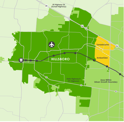 Tanasbourne-Amberglen Map