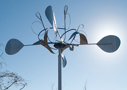 An image of the Dynamic Orbit sculpture by Jesse Swickard