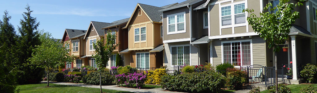 Townhomes, an example of middle housing in Hillsboro