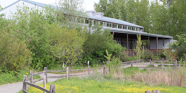 Path to the Jackson Bottom nature center in spring