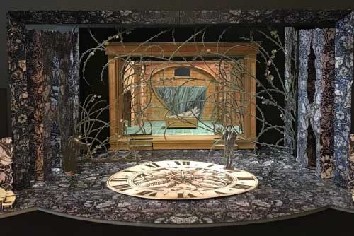 Artistic model of a scene for sleeping beauty