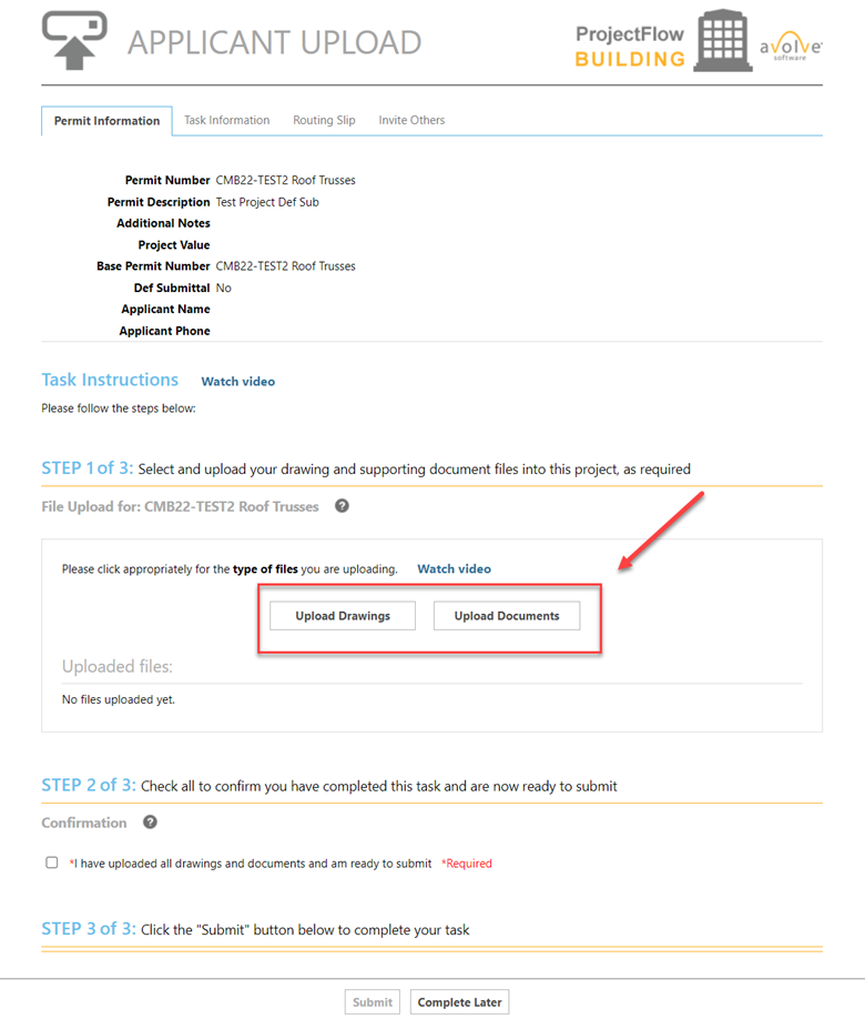 Uploading Drawings and Documents in eForm