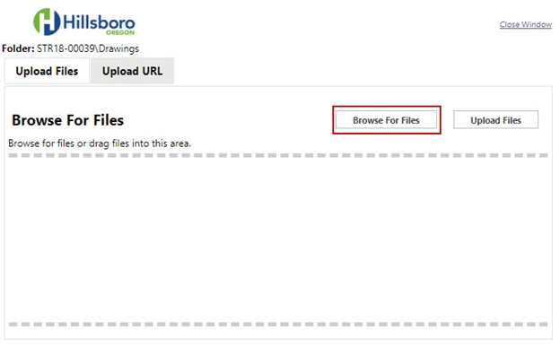 Upload Your Drawings and Documents in Project - Step 5 - Browse for Files