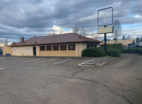 An old building and lot designated as a brownfield