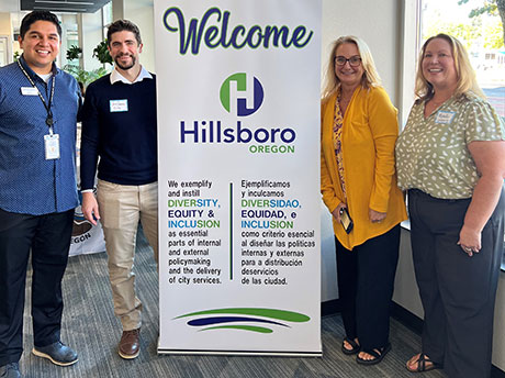 City of Hillsboro Finance Staff welcome businesses and entrepreneurs to the Westside Open House event