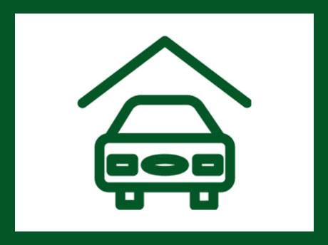 Icon of a vehicle under a roof