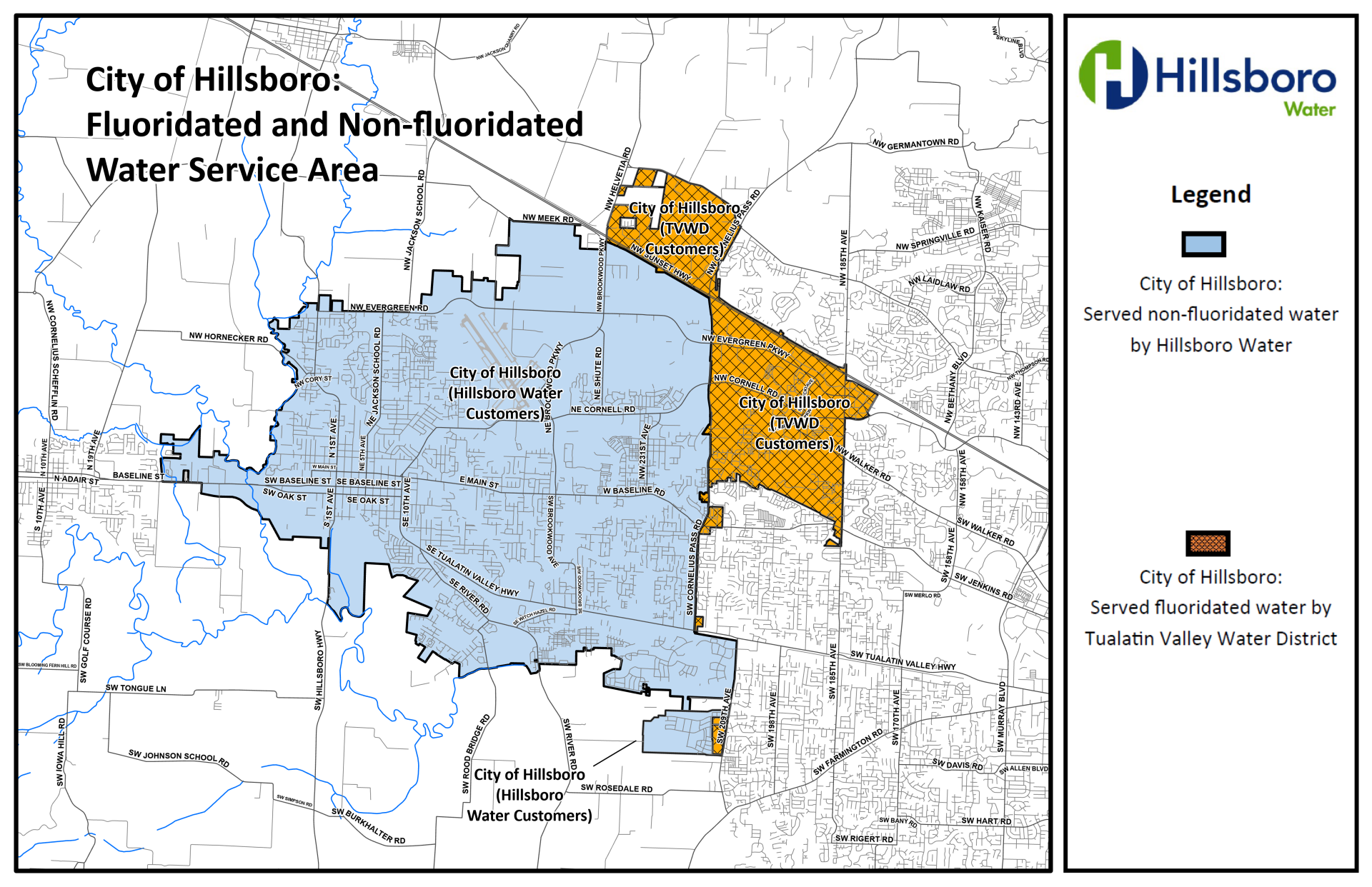 Hillsboro Fluoridation Map