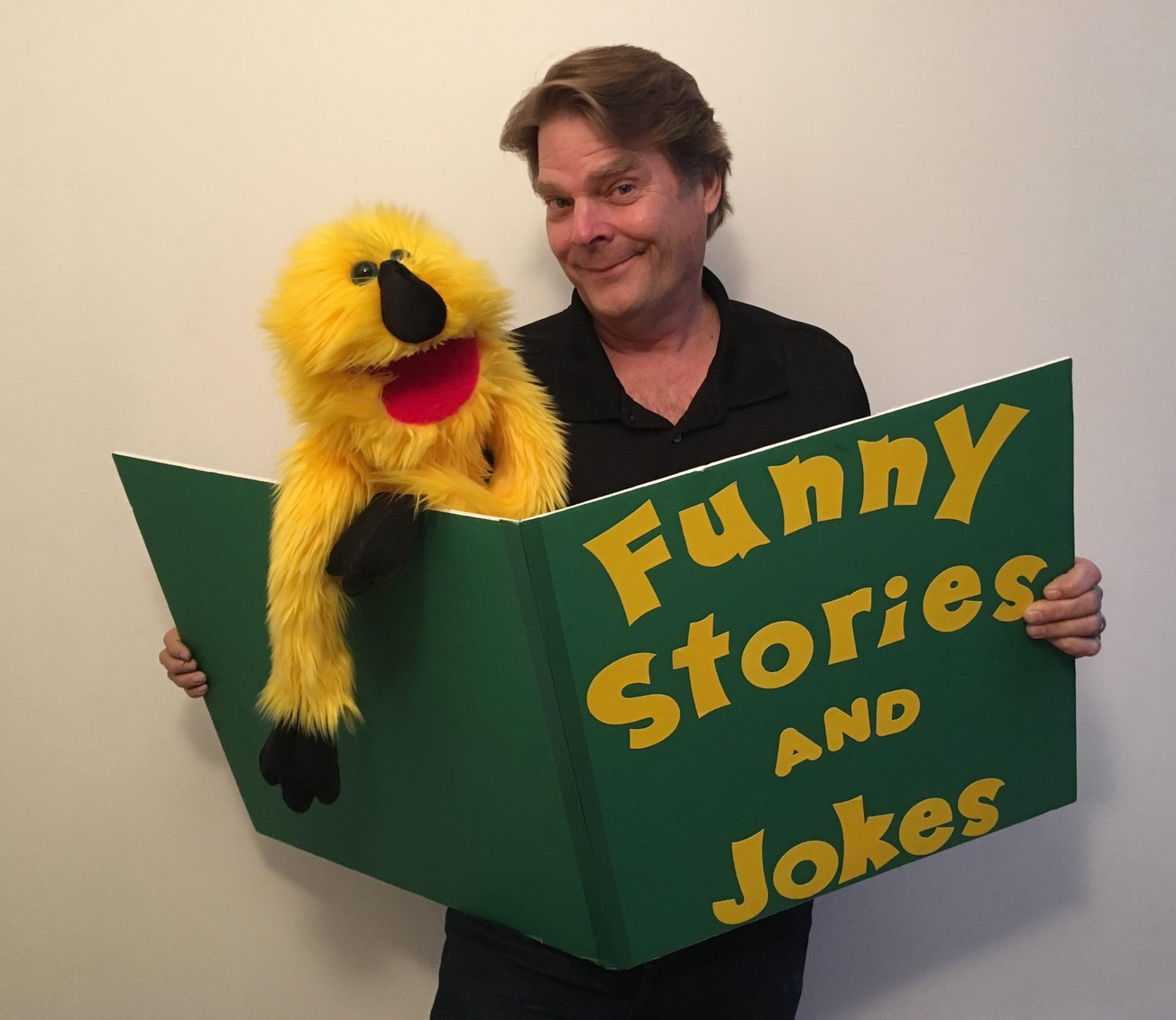 Steve Chaney with puppet