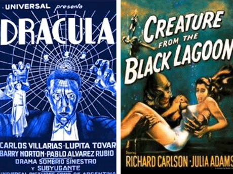 Dracula and Creature from the Black Lagoon Movie Posters