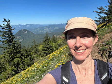 photograph of Melissa Moore hiking